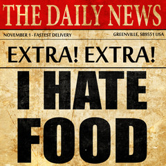 i hate food, newspaper article text