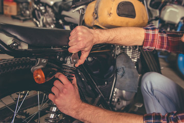 Motorbike repair shop