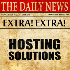 hosting solutions, newspaper article text