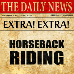 horseback riding, newspaper article text