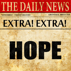 hope, newspaper article text