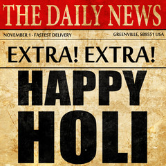 happy holi, newspaper article text