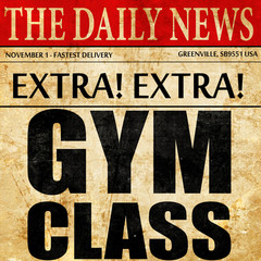 gym class, newspaper article text