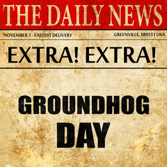 groundhog day, newspaper article text