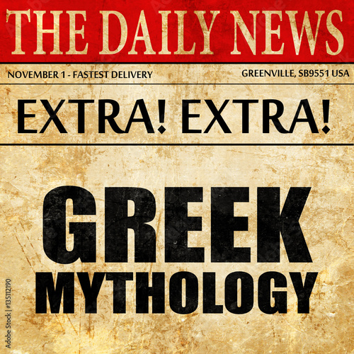 "greek mythology, newspaper article text" Stock photo and royaltyfree