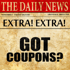 got coupons?, newspaper article text