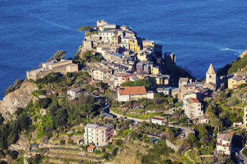Fototapeta premium Corniglia architecture from the sea