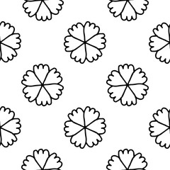 Coloring book Doodle vector flowers Pattern