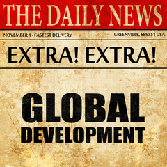 global development, newspaper article text