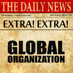global organization, newspaper article text