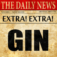 gin, newspaper article text