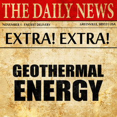 geothermal energy, newspaper article text