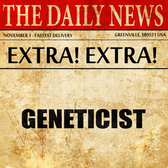 geneticist, newspaper article text