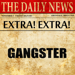 gangster, newspaper article text