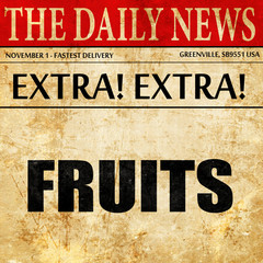 fruits, newspaper article text