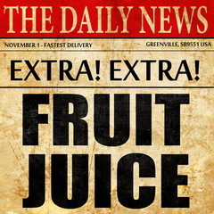 fruit juice, newspaper article text