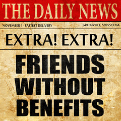 friends without benefits, newspaper article text