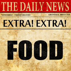 food, newspaper article text