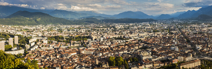 Grenoble architecture - aerial view