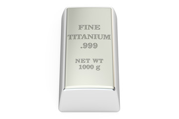 titanium ingot, 3D rendering