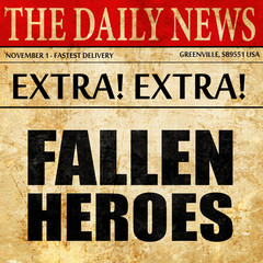 fallen heroes, newspaper article text