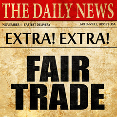 fair trade, newspaper article text