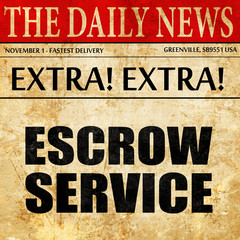 escrow service, newspaper article text