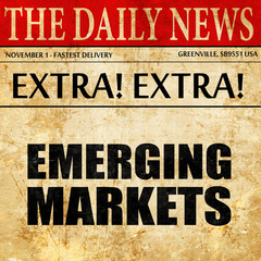 emerging markets, newspaper article text