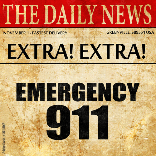 "emergency 911, Newspaper Article Text" Stock Photo And Royalty-free ...