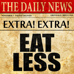 eat less, newspaper article text