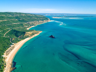 Aerial View Ocean Coastal Landscape of Nature Park