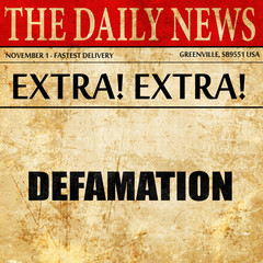 defamation, newspaper article text