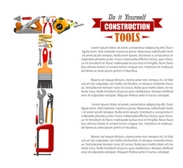Poster of repair tools and construction items