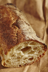 a French style loaf of bread from an American artisan bakery