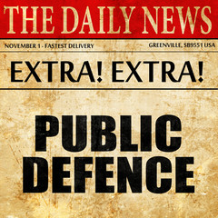 public defence, newspaper article text