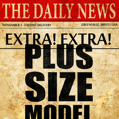 plus size model, newspaper article text