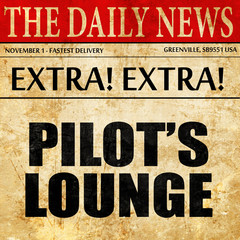 pilot's lounge, newspaper article text