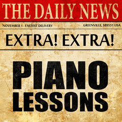 piano lessons, newspaper article text
