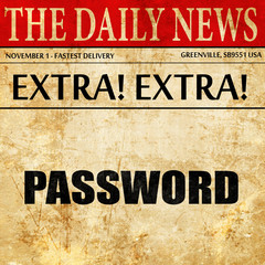 password, newspaper article text
