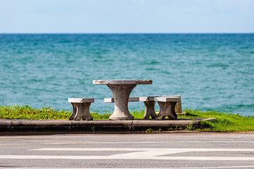 Crack Concret Table at Seaside.