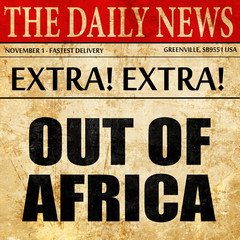 out of africa, newspaper article text
