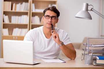 Young man working in the office