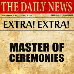 master of ceremonies, newspaper article text