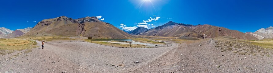 Aconcagua, in the Andes mountains in Mendoza, Argentina.
