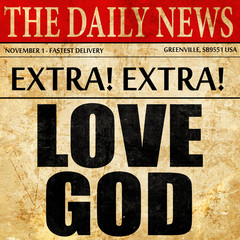 love god, newspaper article text