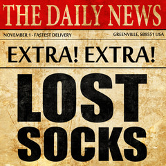 lost socks, newspaper article text