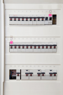 White electric  fusebox