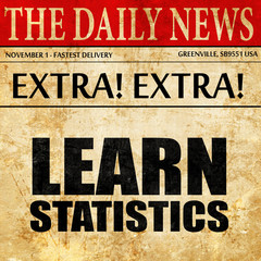 learn statistics, newspaper article text