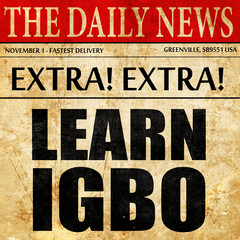 learn igbo, newspaper article text
