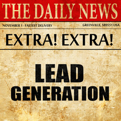 lead generation, newspaper article text
